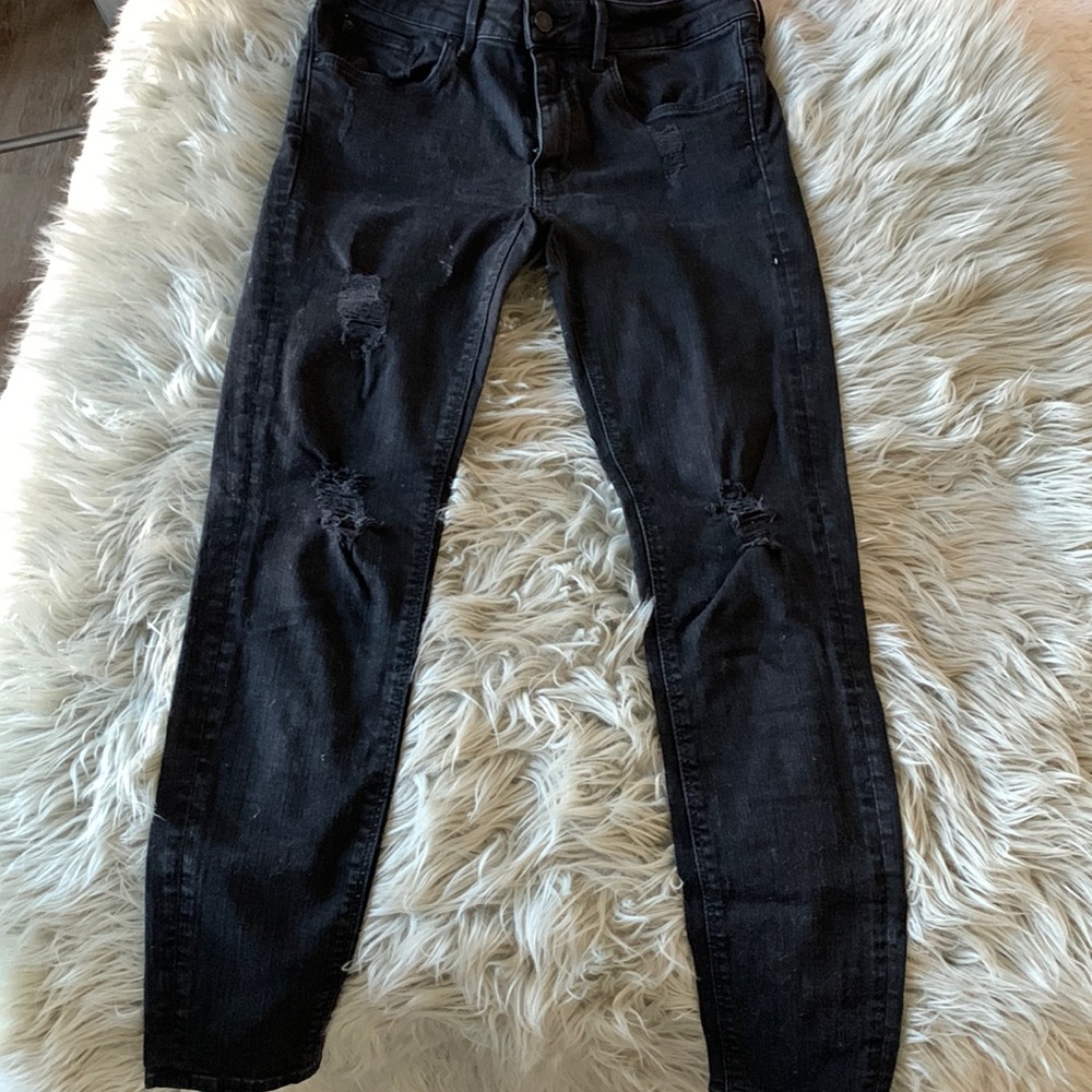 Black Zara Torn Jeans